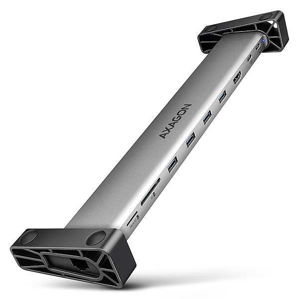 AXAGON HMC-10HLS, USB 5Gbps hub, 4x USB-A, HDMI 4k/ 60Hz, RJ-45 GLAN, SD/ mSD, PD 100W, kábel 25cm