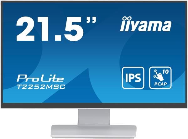 22" LCD iiyamaT2252MSC-W2: IPS, FHD, 10P, DP, HDMI