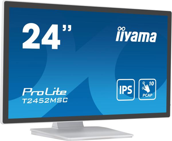 24" LCD iiyama T2452MSC-W1: PCAP, IPS, FHD, HDMI, whit 