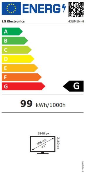 43" LG LED 43UM5N-H-UHD, 500cd, IPS, 24/ 7 