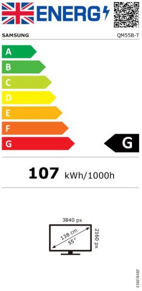 55" LED Samsung QM55R-T - UHD, 500cd, 24/ 7, CAP 