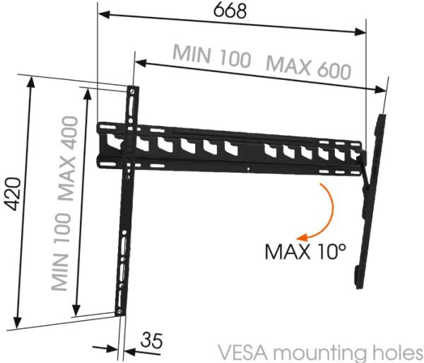 MA 4010 držák s náklonem Vogel&quot;s pro TV 40-80" 