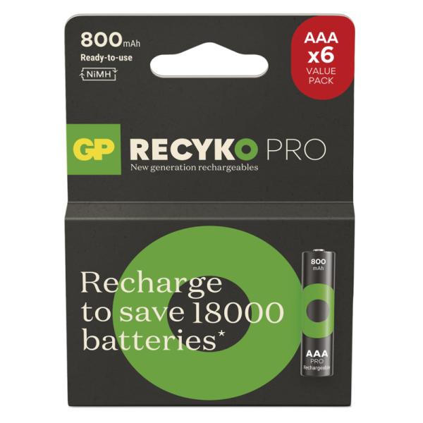 GP Nabíjecí bat. ReCyko Pro AAA (HR03) 800mAh- 6ks 