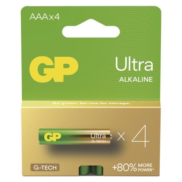 GP Alkalická baterie ULTRA AAA (LR03) - 4ks 