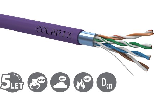 Inštalačný kábel Solarix CAT5E FTP LSOH Dca-s1, d2, a1 305m/ box SXKD-5E-FTP-LSOH