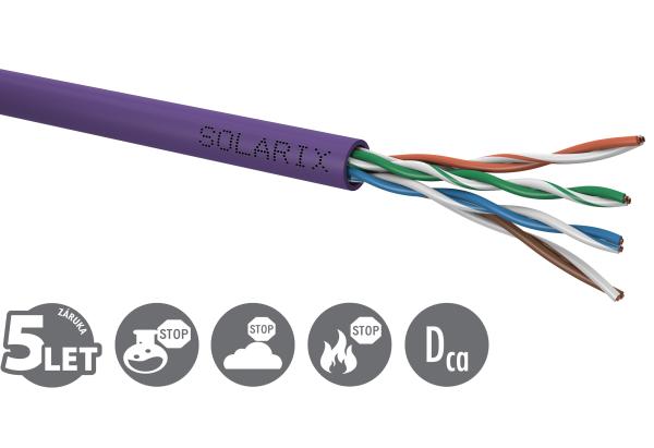 Instalační kabel Solarix CAT5E UTP LSOH Dca-s1, d2, a1 500m/ box SXKD-5E-UTP-LSOH