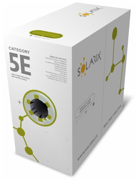 Inštalačný kábel Solarix CAT5E UTP PVC Eca 500m/ box SXKD-5E-UTP-PVC 