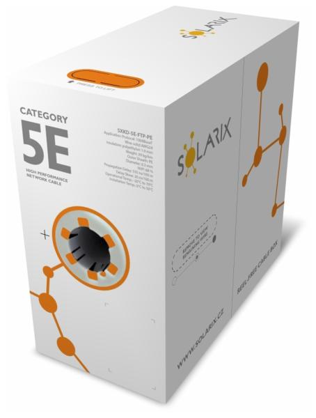 Inštalačný kábel Solarix CAT5E FTP PE Fca vonkajší 305m/ box SXKD-5E-FTP-PE 