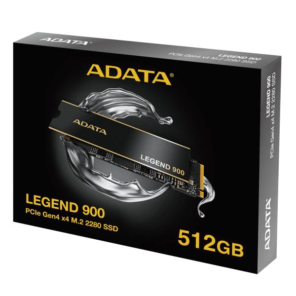 ADATA LEGEND 900/ 512GB/ SSD/ M.2 NVMe/ Čierna/ Heatsink/ 5R 