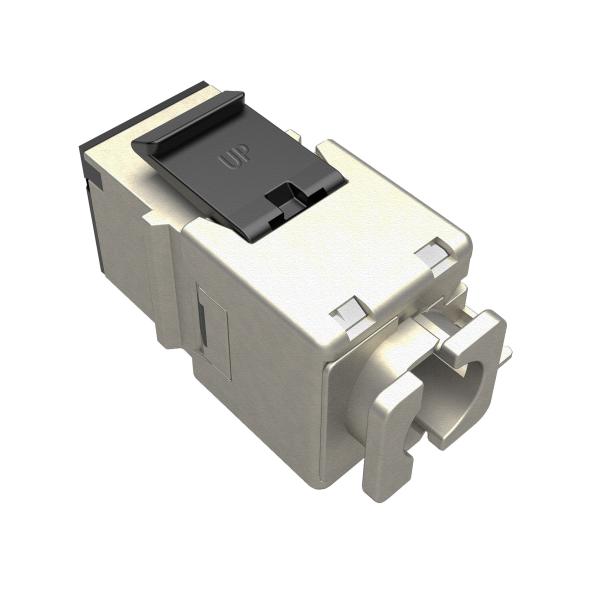 MULTIPACK 24 ks - rýchlozarezávací keystone Solarix CAT6A STP SXKJ-10G-STP-BK-NA Comp. Level a 4PPoE 