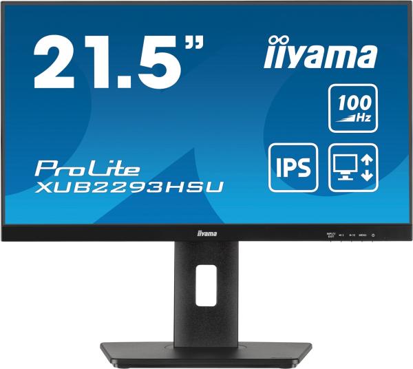 iiyama ProLite/ XUB2293HSU-B6/ 21, 5"/ IPS/ FHD/ 100Hz/ 1ms/ Black/ 3R