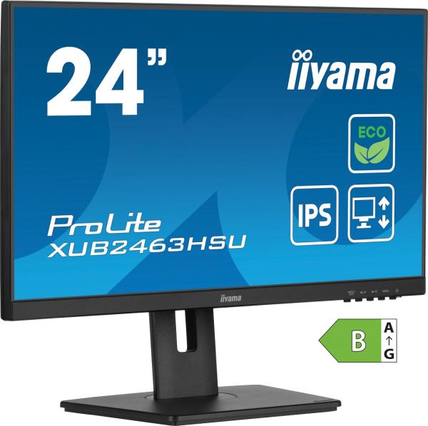 iiyama ProLite/ XUB2463HSU-B1/ 23, 8"/ IPS/ FHD/ 100Hz/ 3ms/ Black/ 3R 