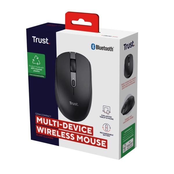 Trust Ozaa/ Kancelárska/ Optická/ Pre pravákov/ 3 200 DPI/ USB+BT/ Čierna 