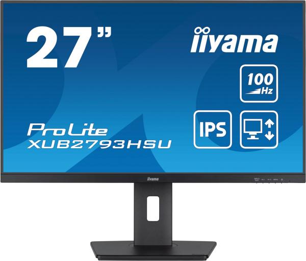iiyama ProLite/ XUB2793HSU-B6/ 27"/ IPS/ FHD/ 100Hz/ 1ms/ Black/ 3R
