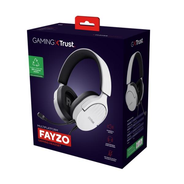 Trust Gaming GXT 489W Fayzo/ Stereo/ Jack/ Drôt/ Biela 
