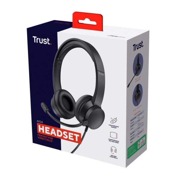 Trust Ayda/ Stereo/ Jack/ Drôt/ Čierna 