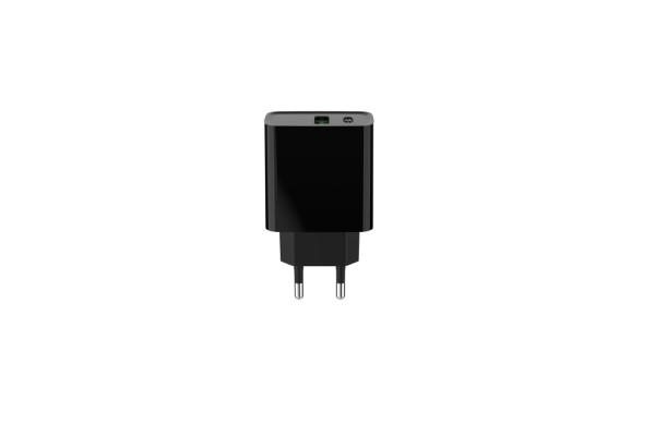 GEMBIRD PD nabíjačka USB-A USB C 20W čierna 