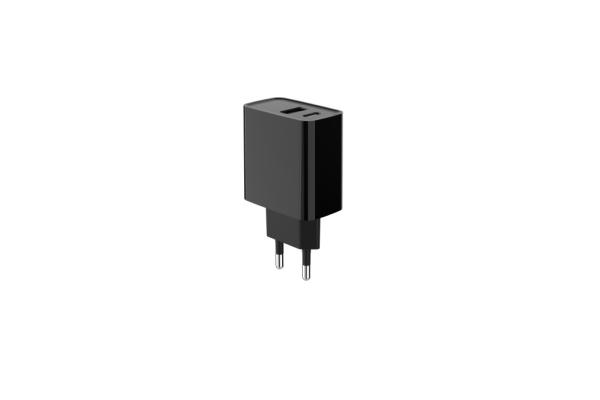 GEMBIRD PD nabíjačka USB-A USB C 20W čierna 