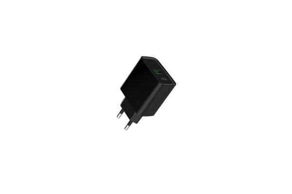 GEMBIRD PD nabíjačka USB-A USB C 20W čierna 