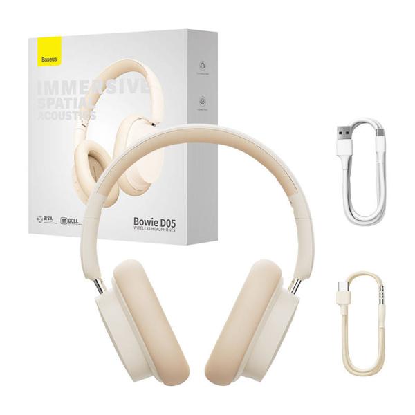 Baseus Bowie D05/ USB-C/ Drôt/ BT/ Bezdrôt/ Biela 