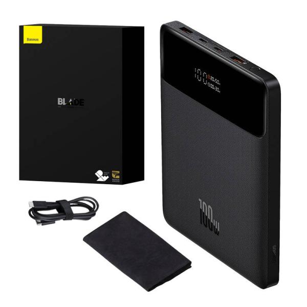 Baseus Blade powerbanka 20000 mAh 100W 2xUSB-A/ 2x USB-C čierna 