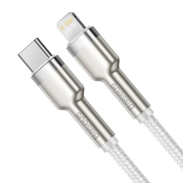 Baseus Dátový kábel Cafule USB-C/ Lightning PD 20W 1m biely