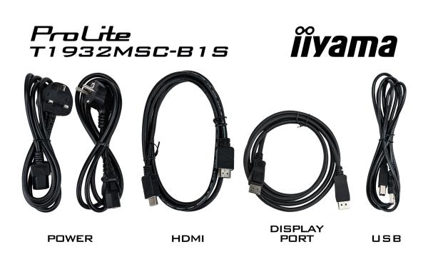 19" iiyama T1932MSC-B1S:IPS, SXGA, PCAP, HDMI, DP 