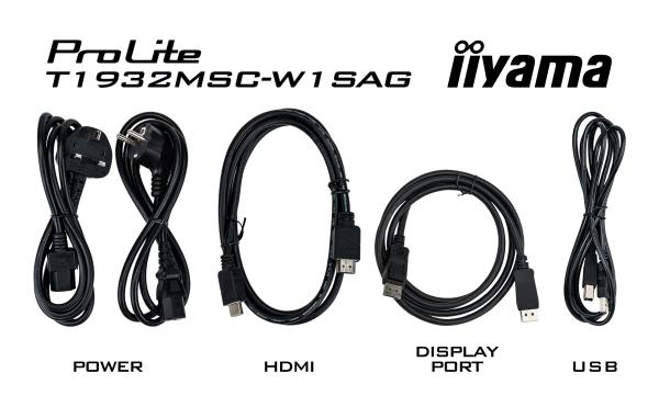 19" iiyama T1932MSC-W1SAG: IPS, SXGA, PCAP, HDMI, DP,  