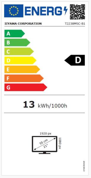 22" LCD iiyama T2238MSC-B1 