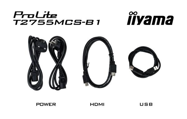 27" iiyama T2755MSC-B1: IPS, FHD, PCAP, Webcam 