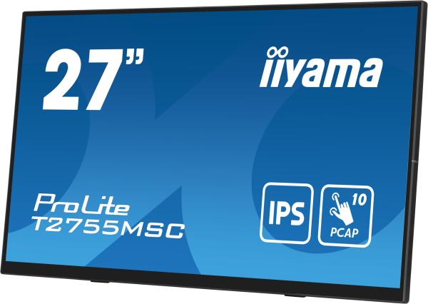 27" iiyama T2755MSC-B1: IPS, FHD, PCAP, Webcam 