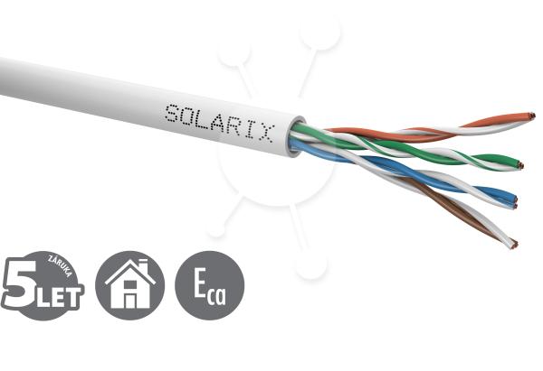 Instalační kabel Solarix CAT5E UTP PVC Eca 1000m/ cívka SXKD-5E-UTP-PVC