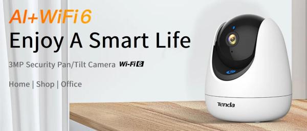 Tenda RP3 Pro AI Security 2K (3MP) Wi-Fi 6 otočná kamera, nočné videnie, audio, WPA3, AX300 