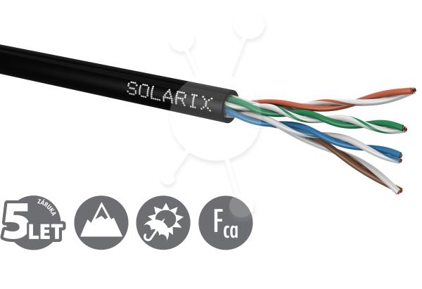 Instalační kabel Solarix CAT5E UTP PE Fca venkovní 100m/ box SXKD-5E-UTP-PE