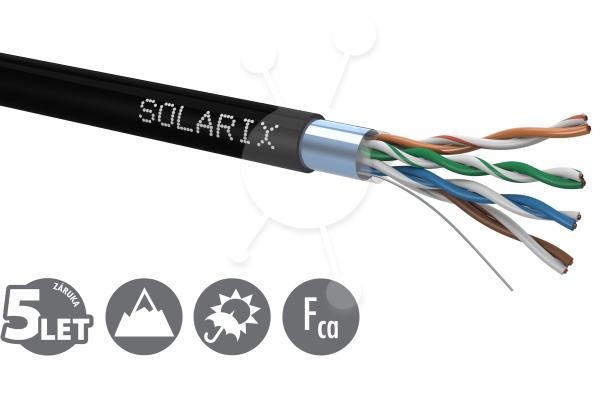 Instalační kabel Solarix CAT5E FTP PE Fca venkovní 100m/ box SXKD-5E-FTP-PE