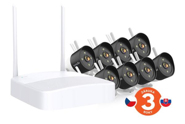 Tenda K8W-3TC - bezdrôtový Wi-Fi kamerový set 2K (3MP), NVR + 8x IP kamera s LED, CZ aplikácia