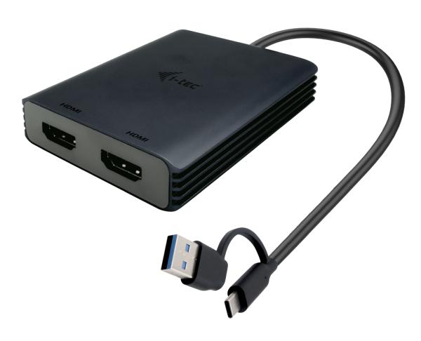 i-tec USB-A/ USB-C Dual 4K HDMI Video adaptér