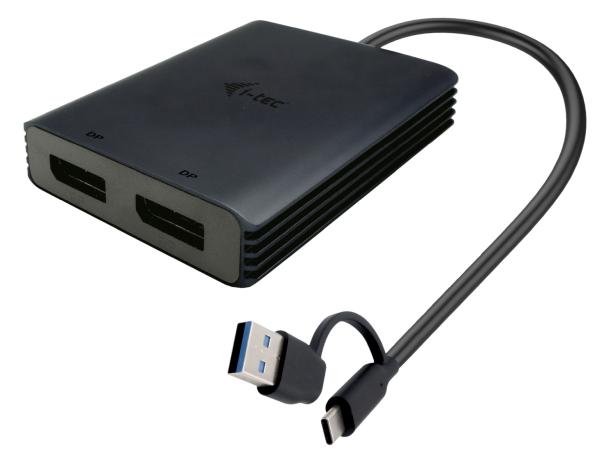 i-tec USB-A/ USB-C Dual 4K DP Video Adapter