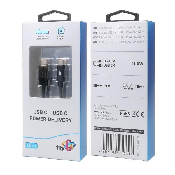 TB Touch USB C kábel s indikátorom nabíjania 100W