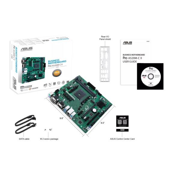 ASUS MB Sc AM4 PRO A520M-C II/ CSM,  AMD A520,  2xDDR4,  1xDP,  1xHDMI,  1xVGA,  1xDVI-D,  mATX 