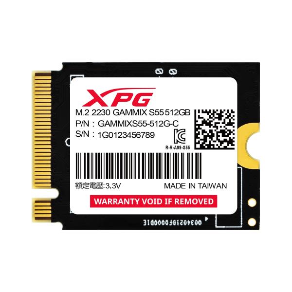 ADATA XPG GAMMIX S55/ 512GB/ SSD/ M.2 NVMe/ Černá/ 5R