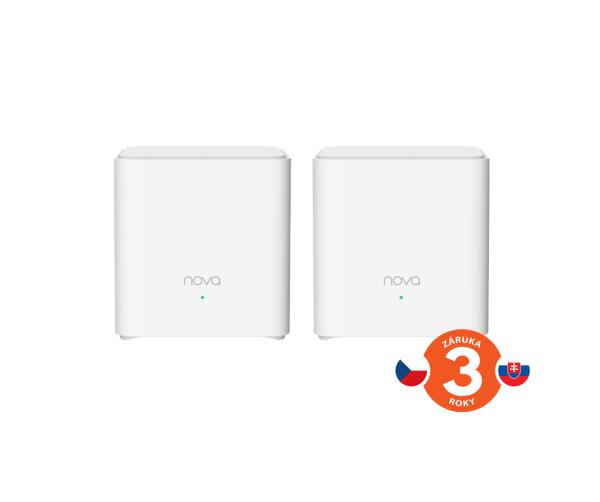 Tenda Nova EX3 (2-pack) WiFi 6 AX1500 Mesh Gigabit systém, 4xGLAN/ GWAN, WPA3, VPN, CZ aplikácie