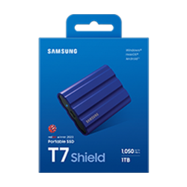 Samsung T7 Shield/ 1TB/ SSD/ Externý/ 2.5"/ Modrá/ 3R