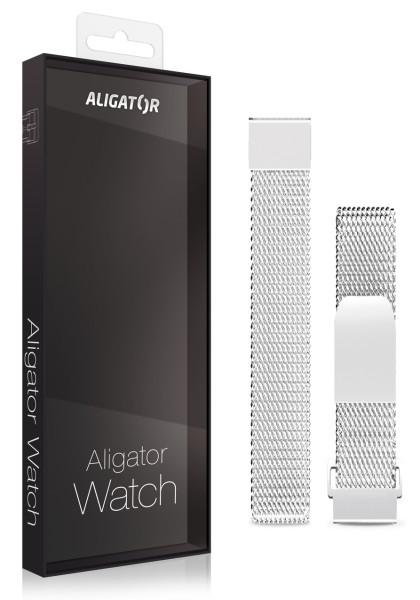 Náhradný kovový remienok pre Aligator Watch Lady 16mm, strieborný