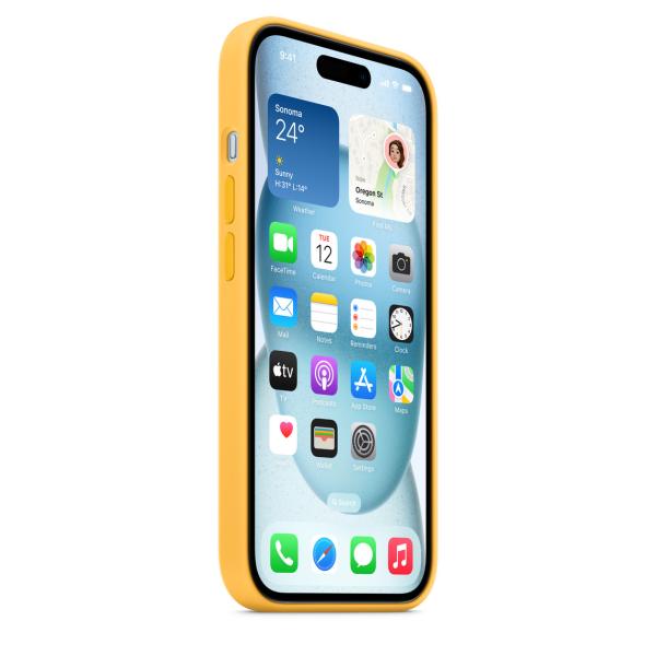 iPhone 15 Silicone Case with MS - Sunshine 