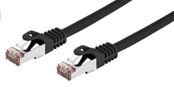 Kabel C-TECH patchcord Cat6, FTP, černý, 0, 25m