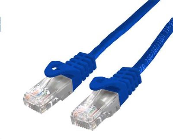 Kábel C-TECH patchcord Cat6, UTP, modrý, 0, 5m