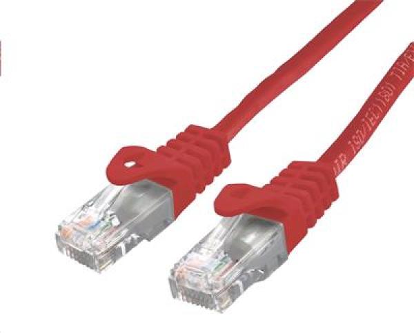 Kábel C-TECH patchcord Cat6, UTP, červený, 0, 25 m