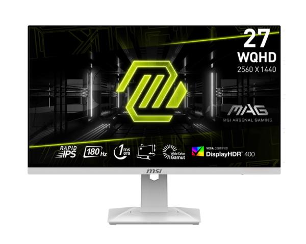 MSI MAG/ 274QRFW/ 27"/ IPS/ QHD/ 180Hz/ 1ms/ White/ 3R