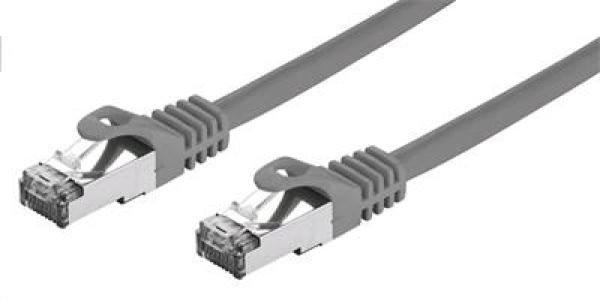 Kábel C-TECH patchcord Cat7, S/ FTP, sivý, 1m